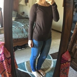 Bought on another site. Brown sweater blouse